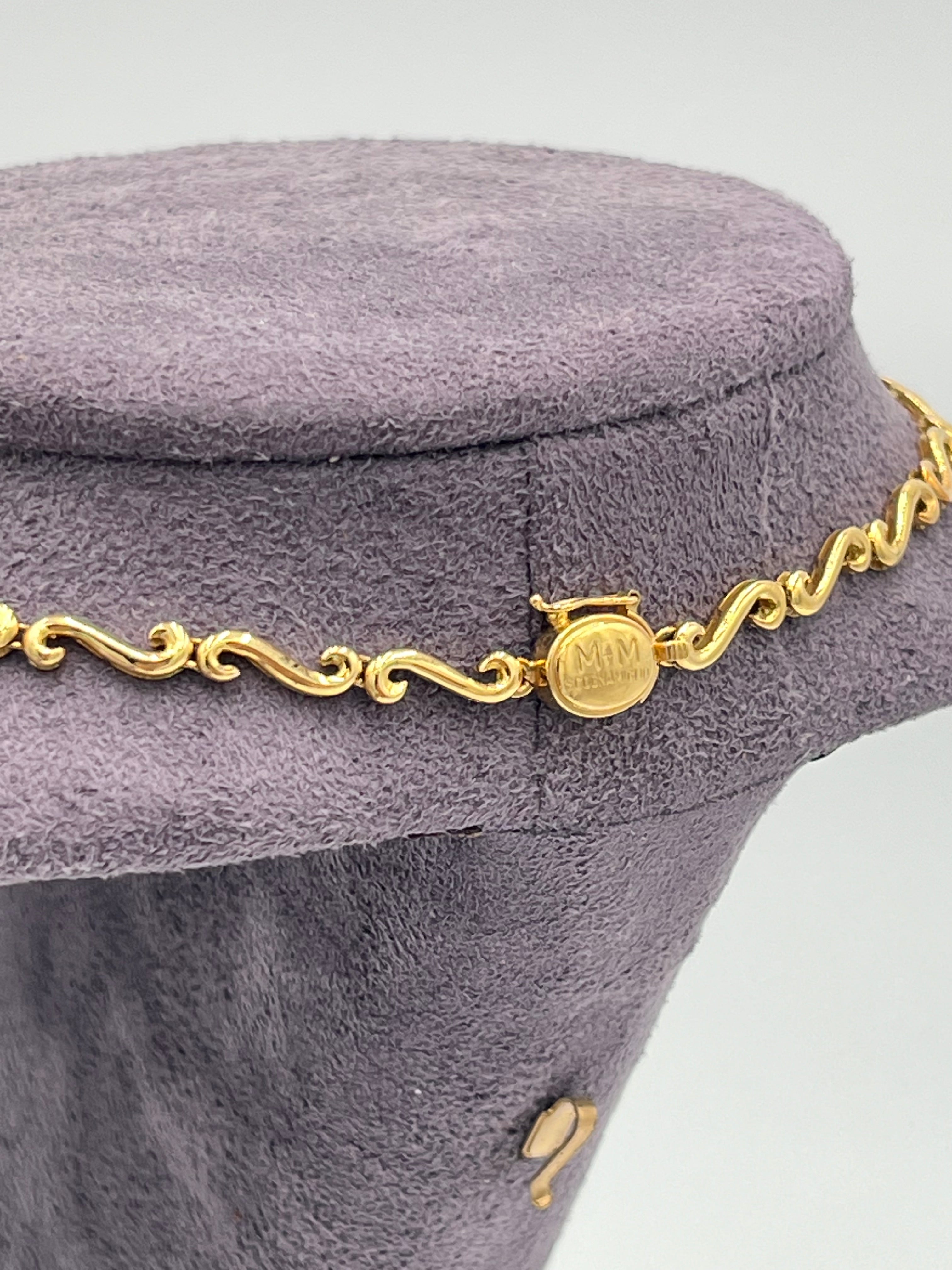 Collana in oro giallo 18kr con diamanti e corallo rosso mediterraneo naturale